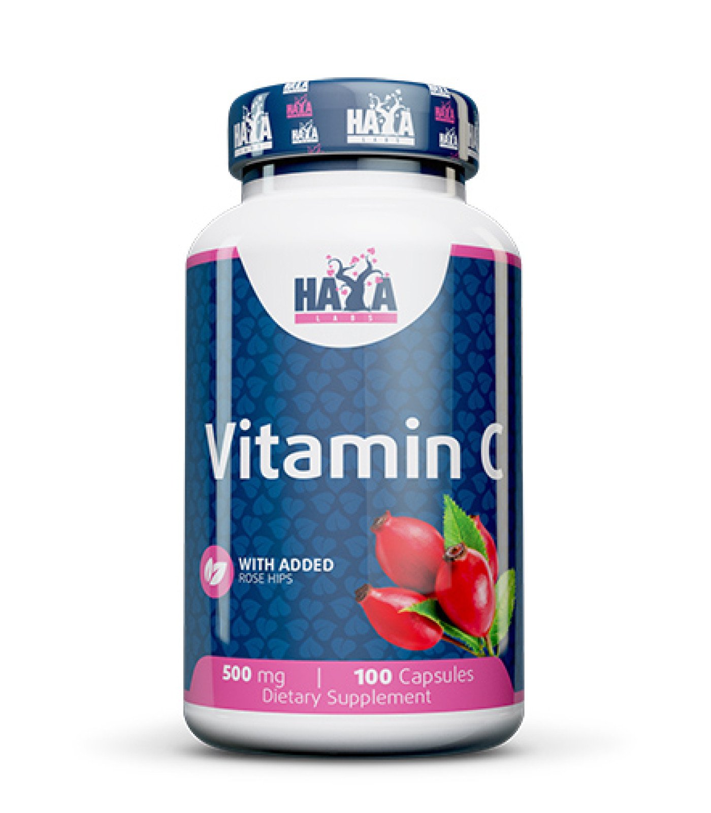 HAYA LABS Vitamin C with Rose Hips 500 mg / 100 Caps
